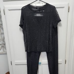 Sparkly Black Two-Piece Outfit